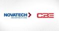 The image displays the logos of Novatech and CBE, suggesting a partnership or collaboration between the two companies.