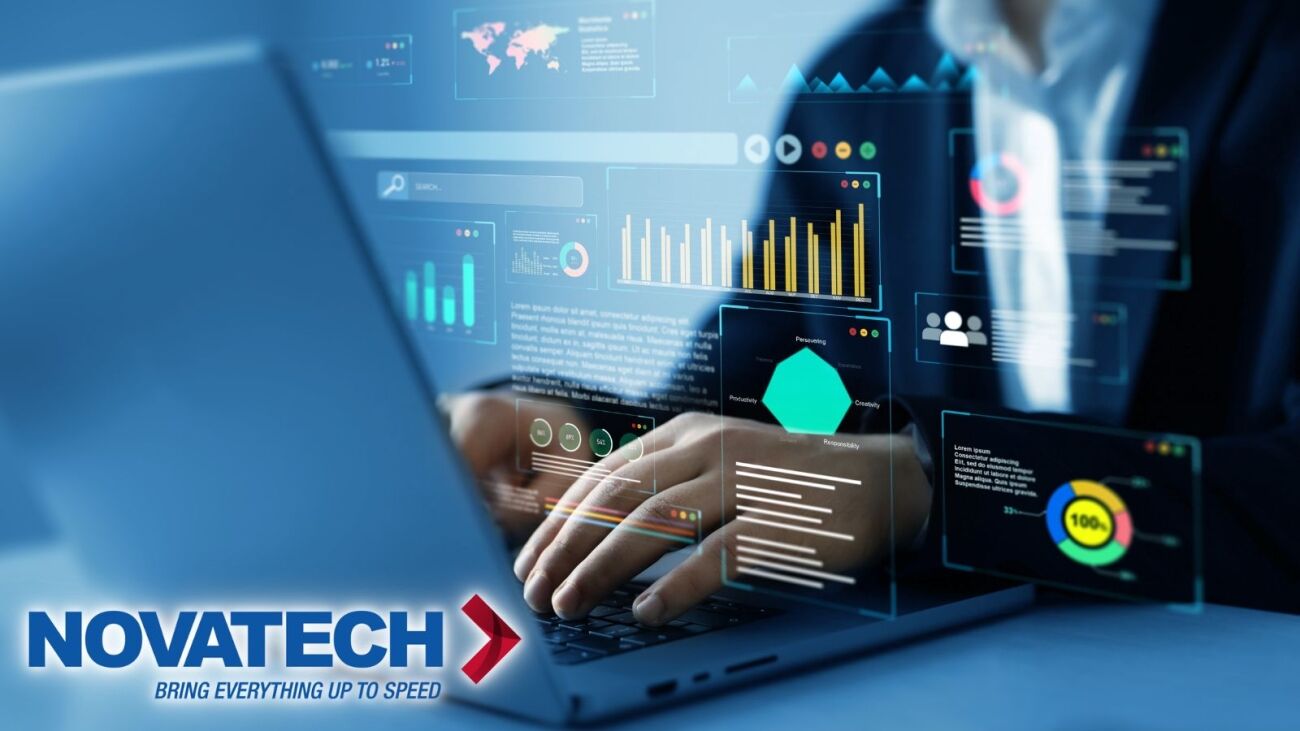 A person interacts with