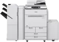 A white Canon imageRUNNER ADVANCE C7500 Series multifunction printer is shown from the front.