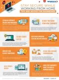 This infographic provides tips and advice for businesses on how to stay secure while working from home.