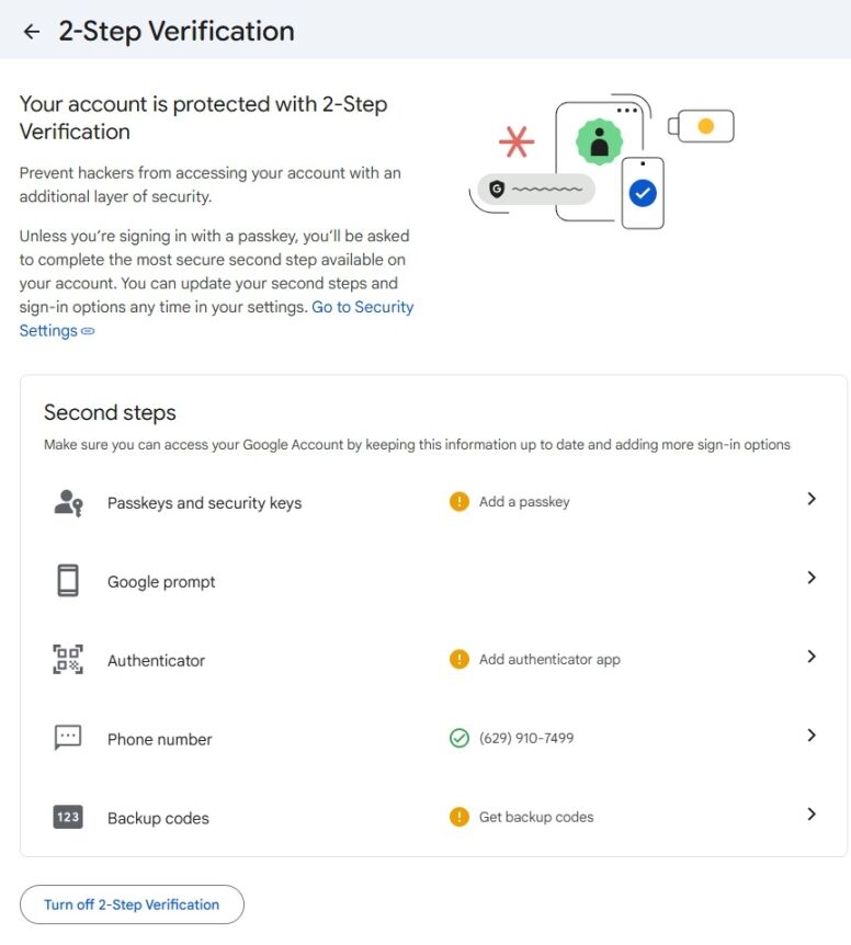 This screenshot displays a Google