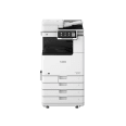 A white Canon imageRUNNER ADVANCE multifunction printer is shown against a white background.