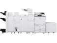 A large, white, modular Canon multifunction printer is shown against a white background.