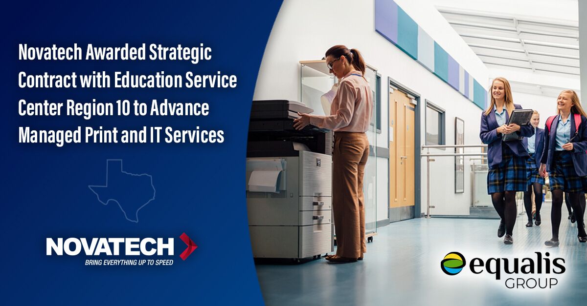 Novatech has been awarded a strategic contract with Education Service Center Region 10 to advance managed print and IT