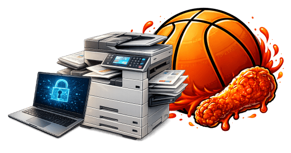 A laptop displaying a