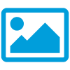 A blue icon depicts a landscape with mountains and a sun within a frame.